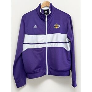 Vintage 2007 Adidas LA Lakers Womens Track Jacket Purple Y2K Kobe Era Large